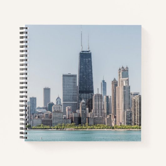 Carnet Chicago Skyline Avec Le Lac Michigan (Devant)