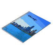 Carnet Chicago Skyline dans Collage Paint (Côté gauche)