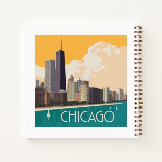 Carnet Chicago | Skyline moderne (Dos)