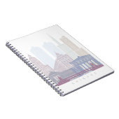 CARNET CHICAGO SKYLINE POSTER PASTEL (Côté Droit)