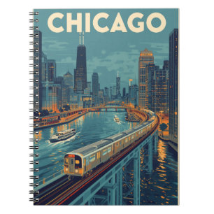 Carnet Chicago Skyline Travel