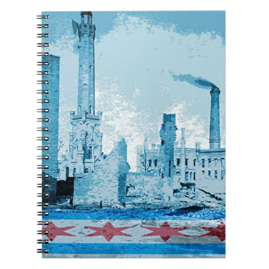 Carnet Chicago Water Tower Great Chicago Fire 1871 (Devant)