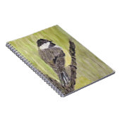 Carnet Chickadee Bird - peinture acrylique. (Côté Droit)