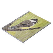 Carnet Chickadee Bird - peinture acrylique. (Côté gauche)