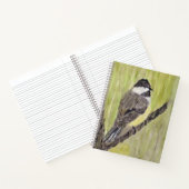 Carnet Chickadee Bird - peinture acrylique. (Intérieur)