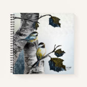 Carnet "Chickadees" [design 2] Multi sizes (Devant)