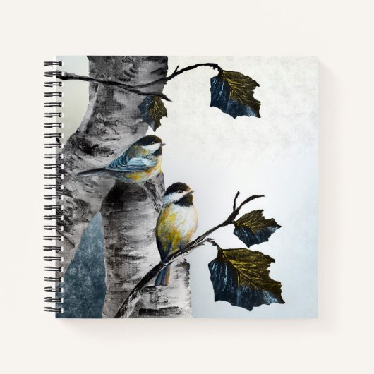 Carnet "Chickadees" [design 2] Multi sizes (Devant)