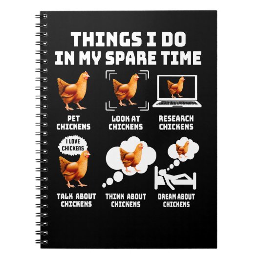 Carnet Chicken Chick Chick Que Je Fais Dans Mon Temps De  (Devant)