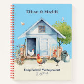Carnet Chicken Coop Manager Enfants Entreprises (Devant)