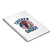 Carnet Chicken Daddy Rooster Vintage Patriotic Shirt Desi (Côté Droit)