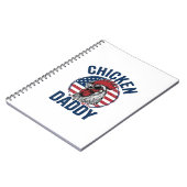 Carnet Chicken Daddy Rooster Vintage Patriotic Shirt Desi (Côté gauche)
