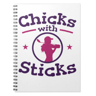 Carnet Chicks avec bâtons Golf Golfing Femmes