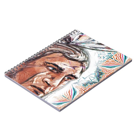 Carnet Chieftan ancien et motif fractal (Côté gauche)