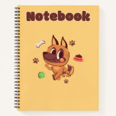 Carnet 🥨 chien 💛 ✨ 💗 🐶 (Devant)