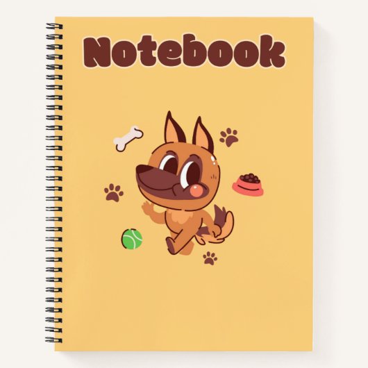 Carnet 🥨 chien 💛 ✨ 💗 🐶 (Devant)