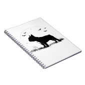 Carnet Chien à Chien à Chien - Halloween Lune Silhouette  (Côté Droit)