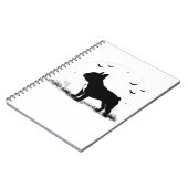 Carnet Chien à Chien à Chien - Halloween Lune Silhouette  (Côté gauche)