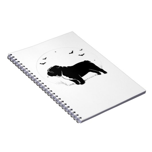 Carnet Chien à Chien - Halloween Moon Silhouette Ov (Côté Droit)