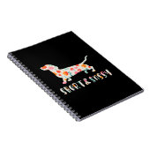 Carnet Chien à fleurs court et sassy Dachshund (Côté Droit)