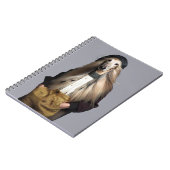 Carnet Chien afghan cheveux blonds en pantalon (Côté gauche)