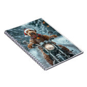 Carnet Chien Airedale moto Noël (Côté Droit)
