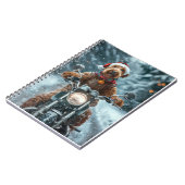 Carnet Chien Airedale moto Noël (Côté gauche)