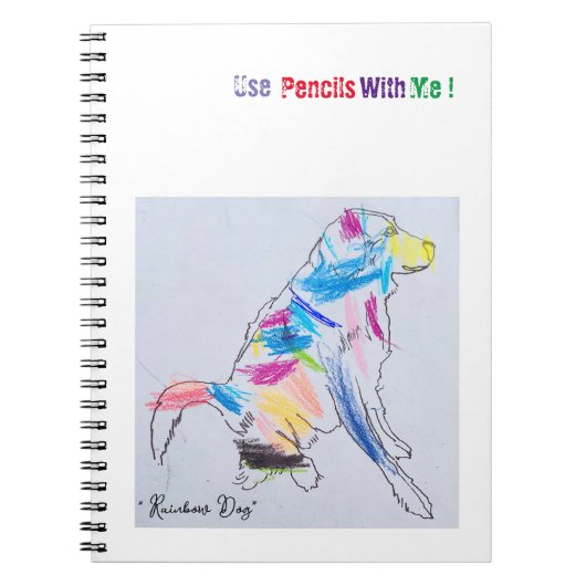carnet "Chien arc en ciel" (Devant)
