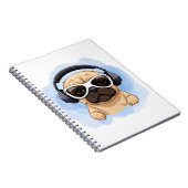 Carnet Chien avec casque 2 (Côté Droit)