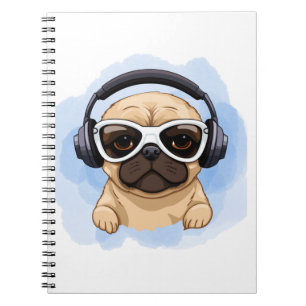 Carnet Chien avec casque 2