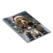 Carnet Chien Beagle à moto Noël (Côté Droit)
