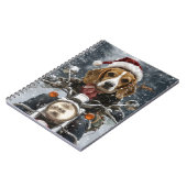 Carnet Chien Beagle à moto Noël (Côté gauche)