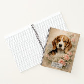 Carnet Chien Beagle avec des Roses (Intérieur)