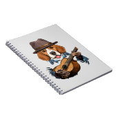Carnet Chien beagle Jouer Guitare / Beagle drôle (Côté Droit)