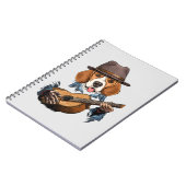 Carnet Chien beagle Jouer Guitare / Beagle drôle (Côté gauche)
