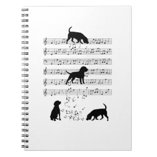 Carnet Chien beagle Musique Note Musicien de Clef Cute Be