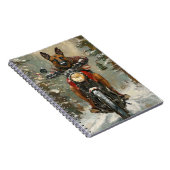 Carnet Chien belge Malinoi équitation moto Noël (Côté Droit)