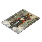 Carnet Chien belge Malinoi équitation moto Noël (Côté gauche)