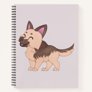 Carnet Chien berger allemand de Kawaii