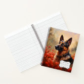 Carnet Chien berger allemand en pavot (Intérieur)