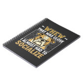 Carnet Chien bouledogue drôle socialiser (Côté gauche)