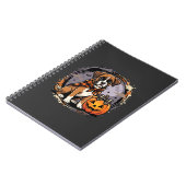 Carnet Chien Boxer Halloween Citrouille Sublimation (Côté gauche)