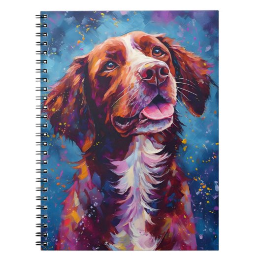 Carnet Chien breton coloré (Devant)