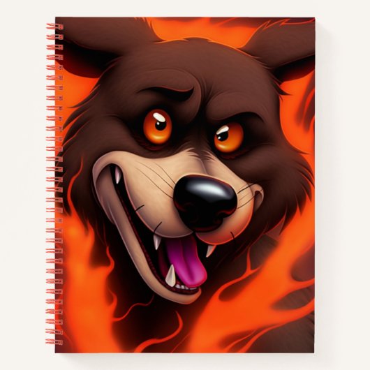 Carnet Chien Brun En Feu (Devant)