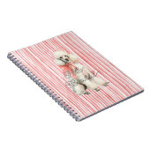 Carnet Chien Caniche Blanc Bonjour Beau (Côté Droit)