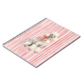 Carnet Chien Caniche Blanc Bonjour Beau (Côté gauche)