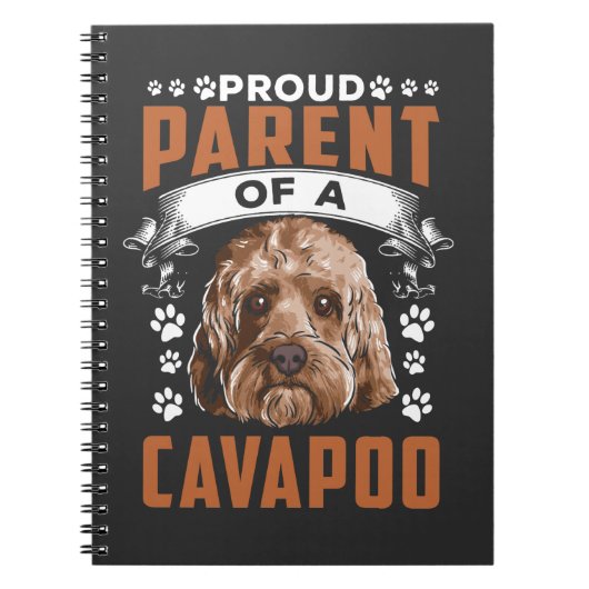 Carnet Chien Cavapoo Parent Cute Puppy Propriétaire (Devant)