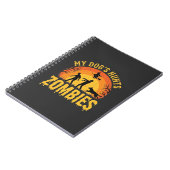 Carnet Chien Chasse Les Zombies Design Halloween (Côté gauche)