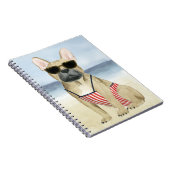 Carnet Chien chaud | Chiot En Lunettes De Soleil À La Pla (Côté Droit)