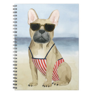 Carnet Chien chaud   Chiot En Lunettes De Soleil À La Pla
