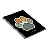 Carnet Chien Chien Chien Empreinte de patte Conception de (Côté Droit)